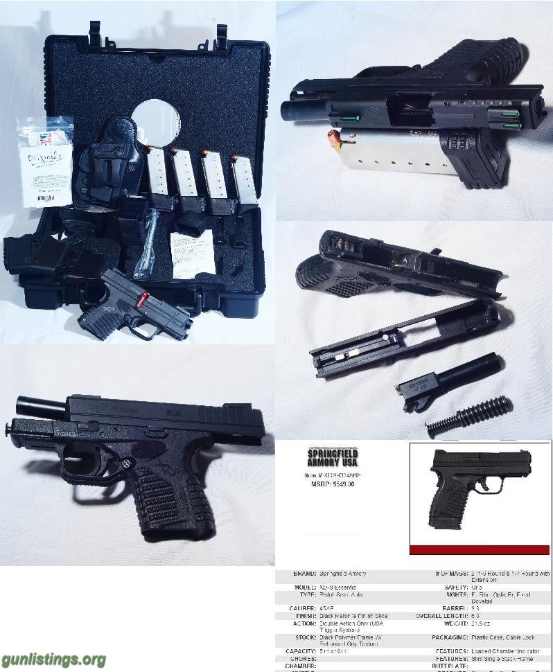Pistols Springfield XDs .45 ACP, 3.3