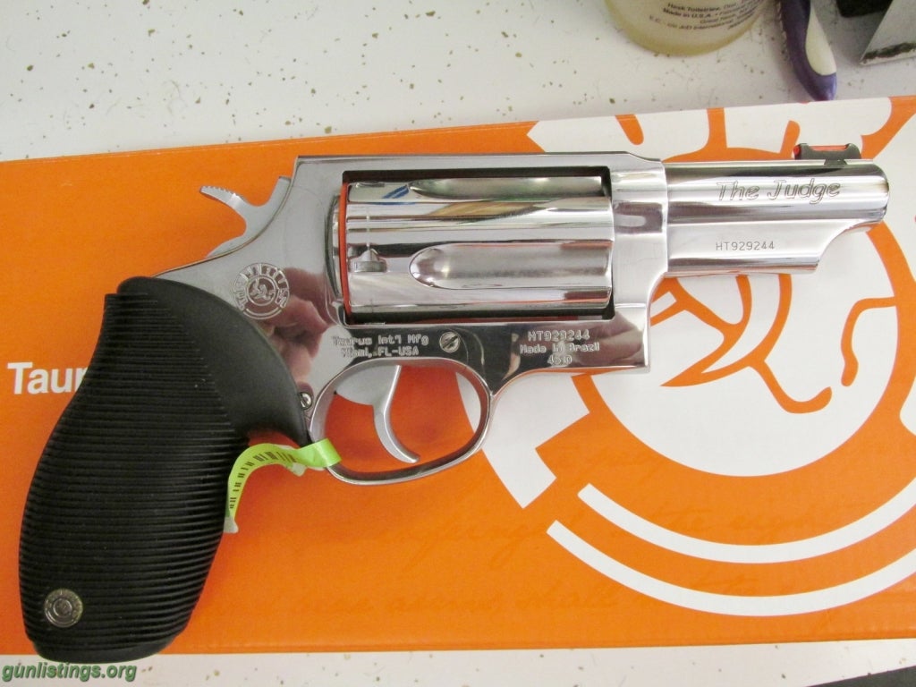 Pistols Taurus Judge, 45/410ga, Polished Stainless NEW