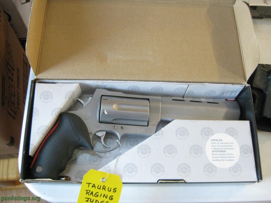 Pistols Taurus Raging Judge Magnum 45 Colt 410 454 Casull In Bo