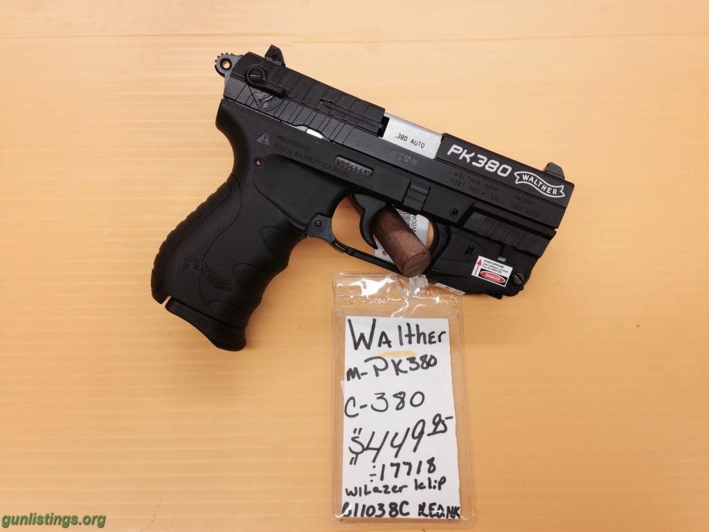 Pistols WALTHER PK380 LASER