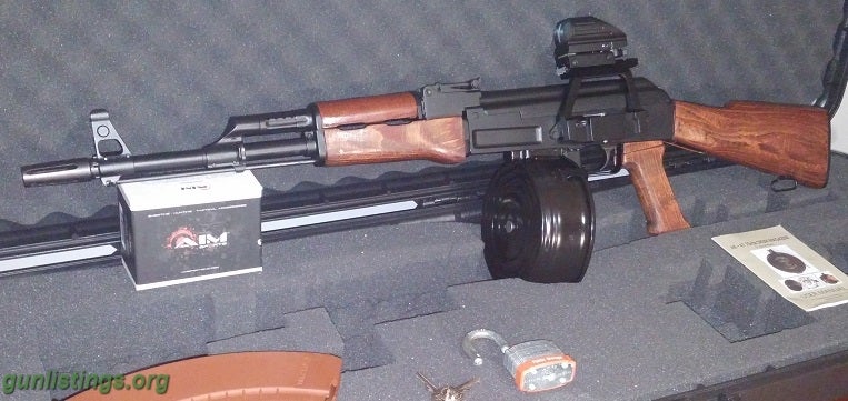 Rifles DDI AK47 Milled, Never Fired, Case, R/G Sight, 30&75 Rd