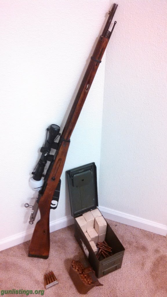 Rifles Mosin Nagant 91/30 With Scope And Ammo