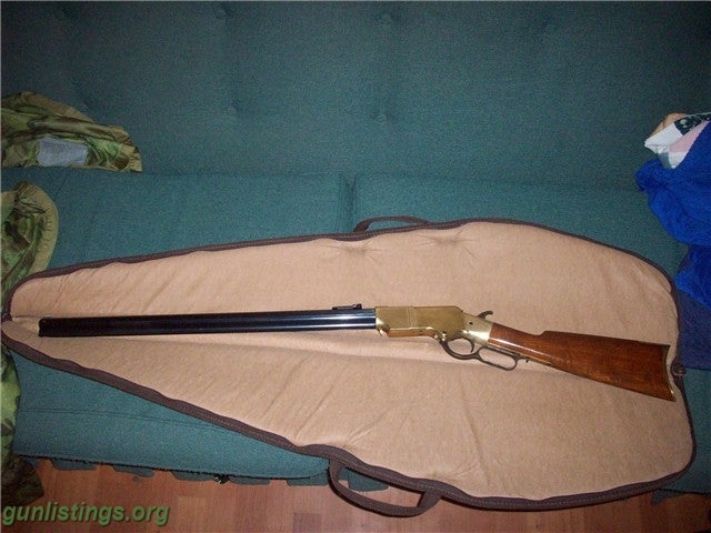 Rifles Uberti Henry 1860 44-40 Brass Frame