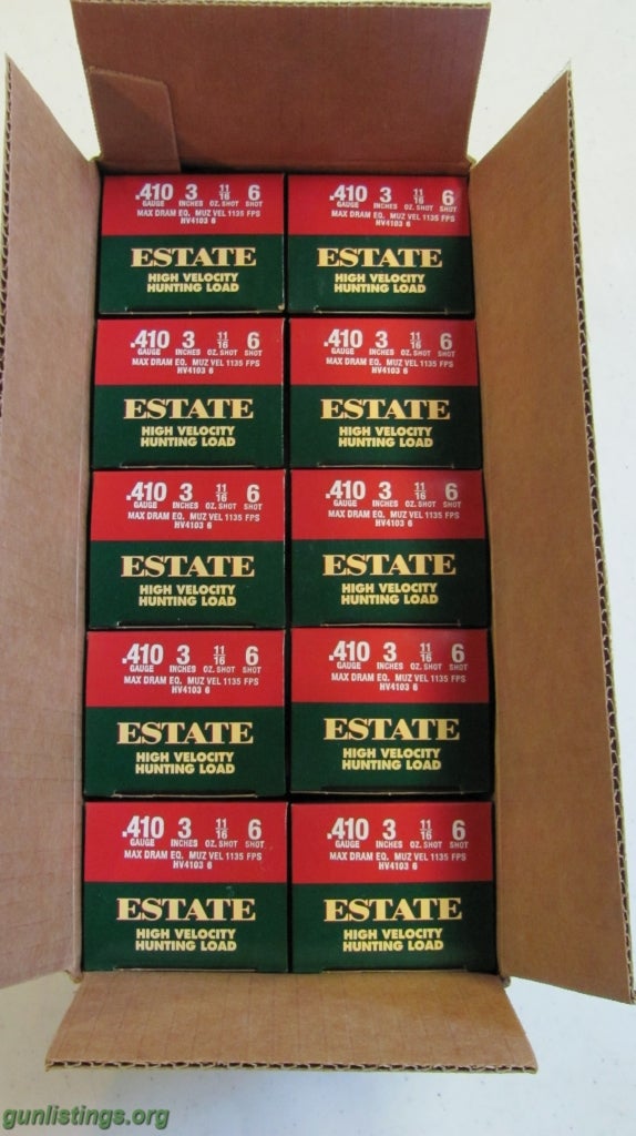 Shotguns 10 Boxes Of Estate 410 Hunting Shotgun Shells