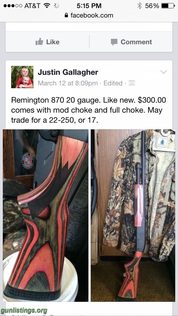 Shotguns Remington 870 20gauge
