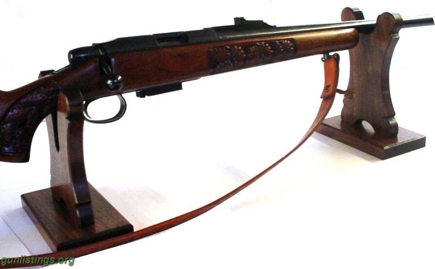 Accessories Walnut Wooden Gun Rack Stand Table Top Mantel Display -
