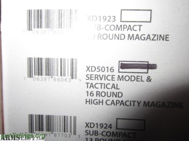 Accessories XD9 High Capacity Mags -New-
