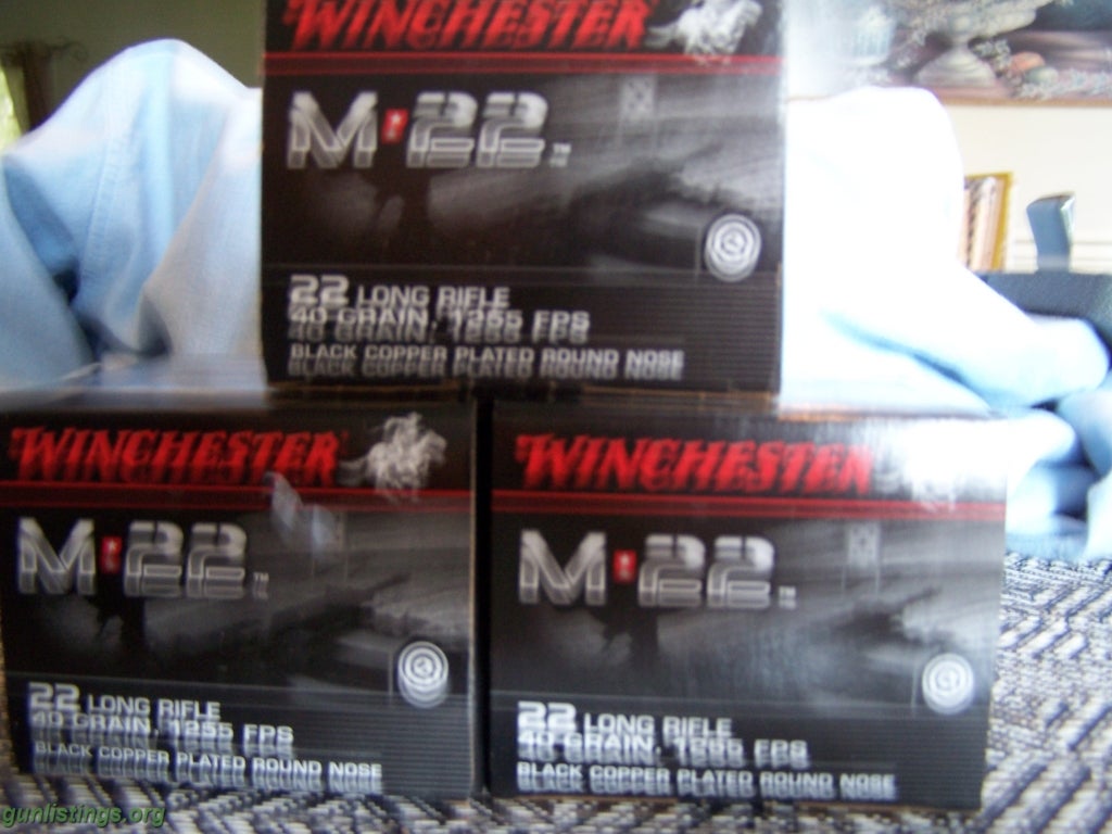 Ammo .22 Ammo. Winchester M-22= 500 Rounds