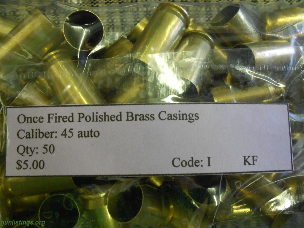 Ammo 150 45 Auto Brass For Reloading