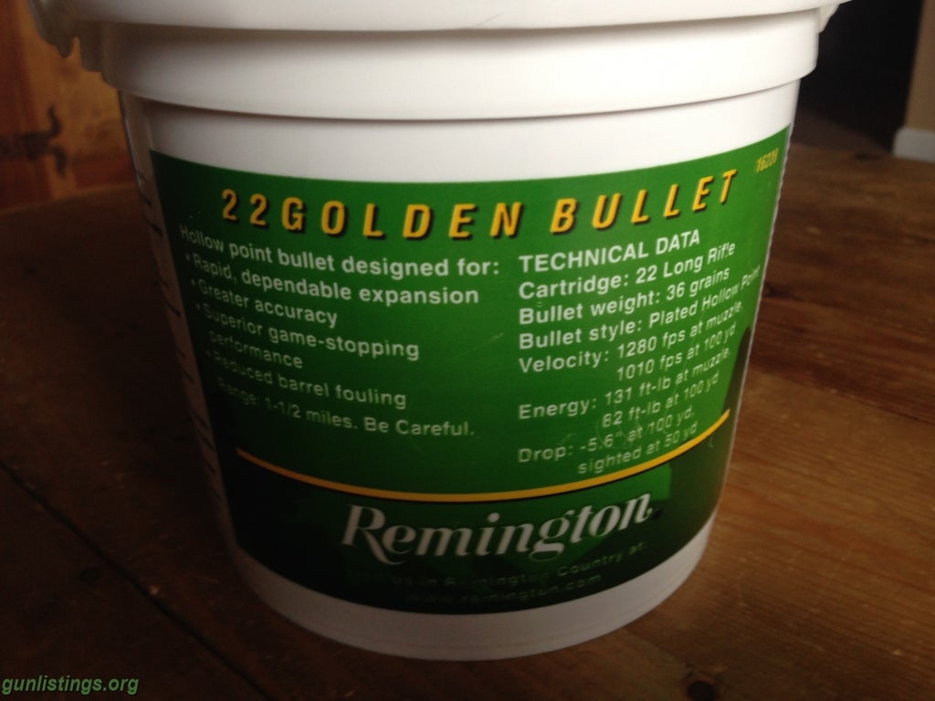 Ammo 22 Long Rifle 1400 Hollow Point Rounds Remington Bucket
