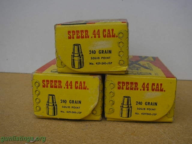 Ammo Speer 44 Cal Bullets