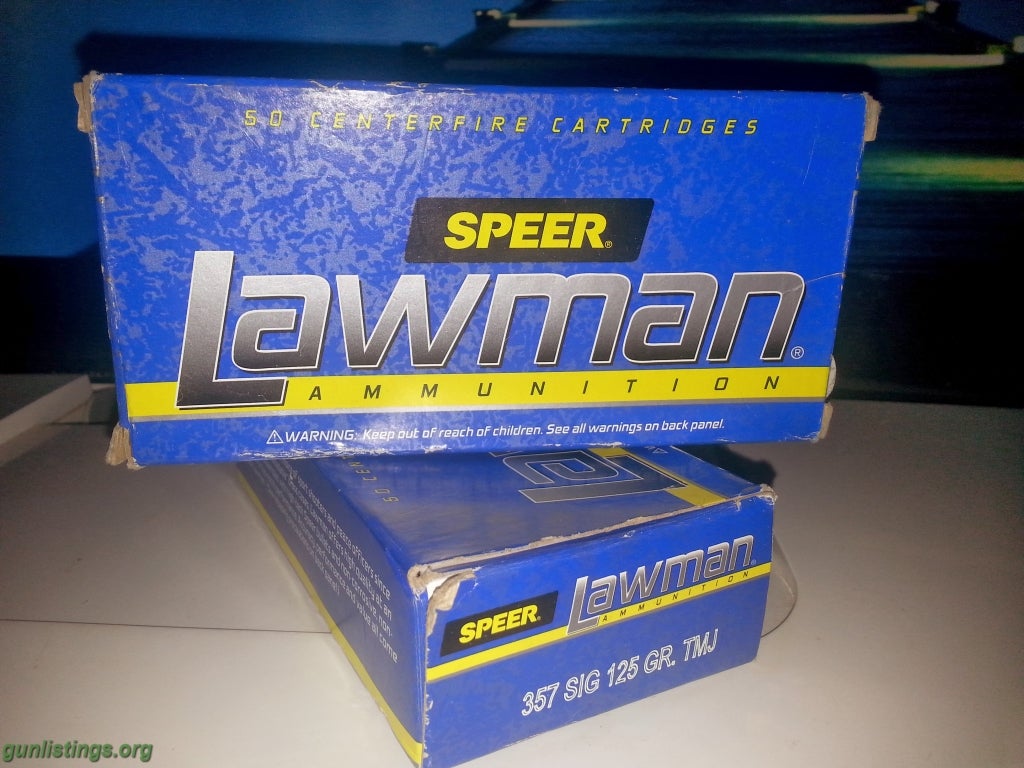 Ammo Speer Gold Dot & Lawman 357 Sig Ammo 125 GR