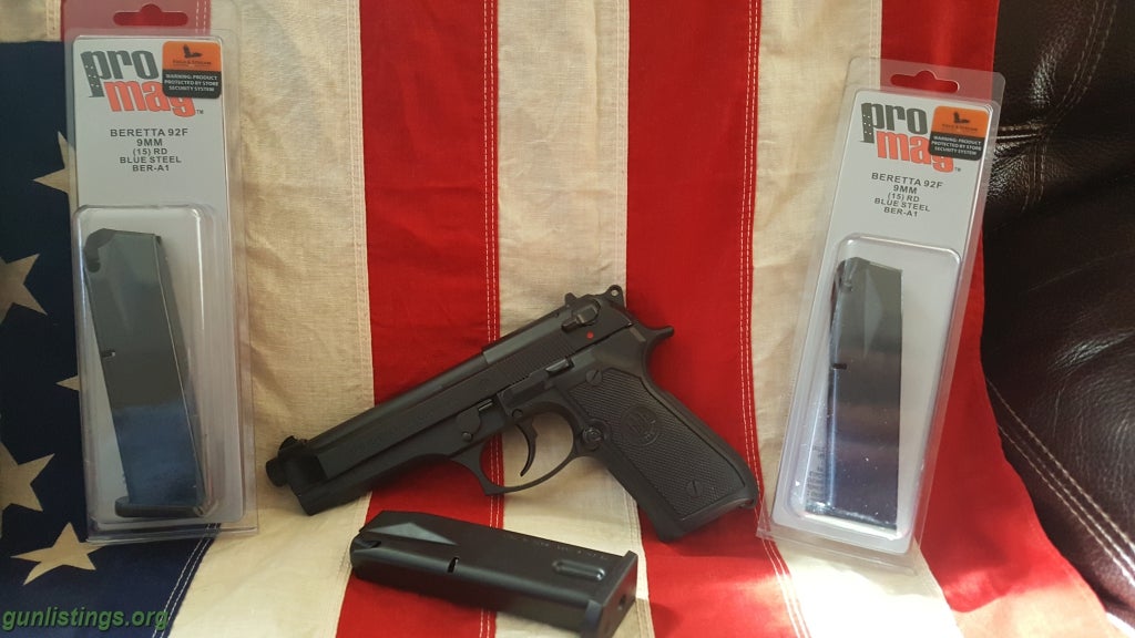 Pistols Beretta 92FS With Miami Style Holster