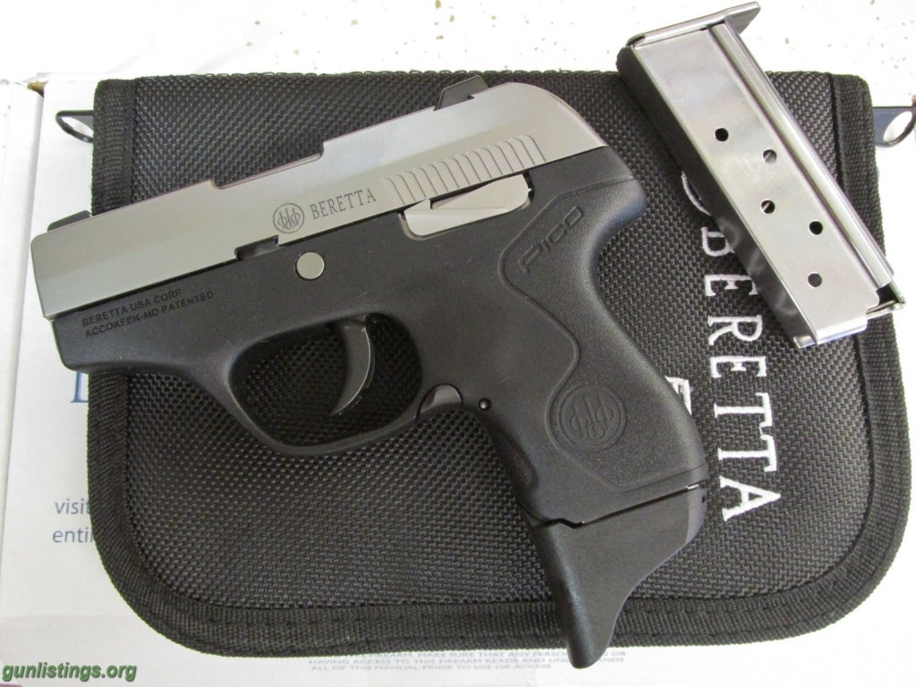 Pistols Beretta Pico 380acp, 6rd, Inox, Upgraded Model New