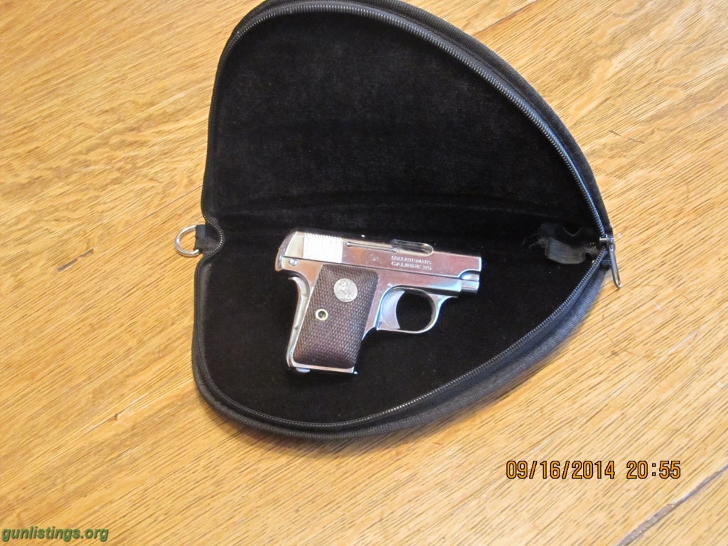 Pistols COLT 1908 Nickel Vest Pocket