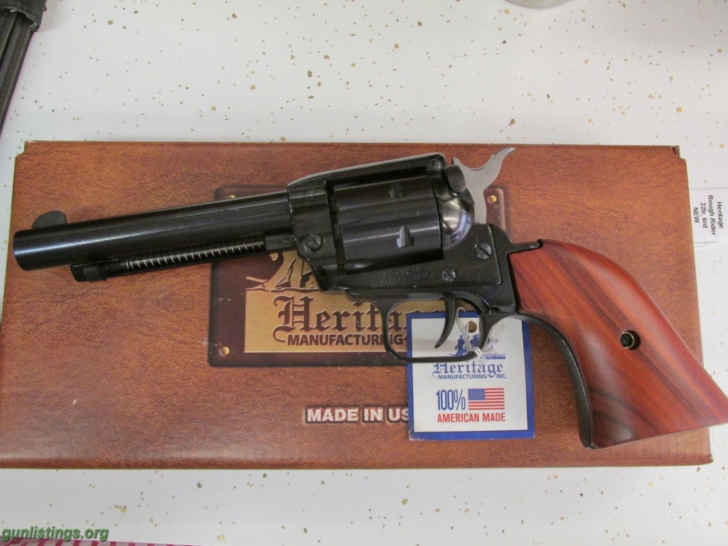 Pistols Heritage Rough Rider, 22lr, 6rd, Wood Grips, NEW