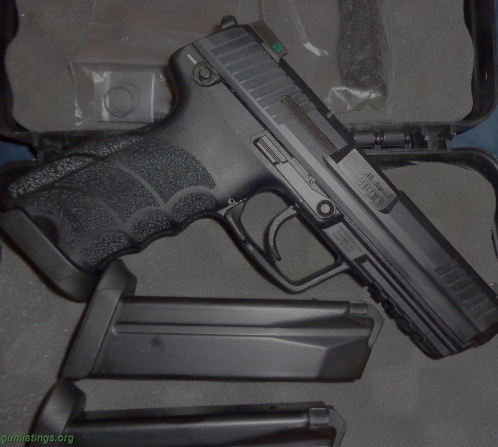 Pistols HK45 V1 LNIB W/3 10rnd Mags, Tru Dot Tridium NS.mint.