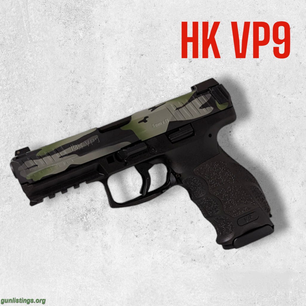 Pistols HK VP9 9MM PISTOL EXCLUSIVE CAMO CERAKOTE, 4.1