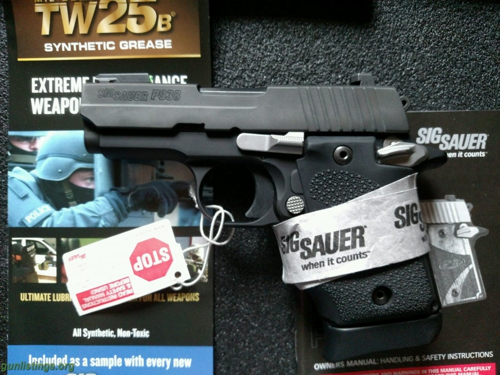 Pistols Sig Sauer P938 9mm NIB With Accessories