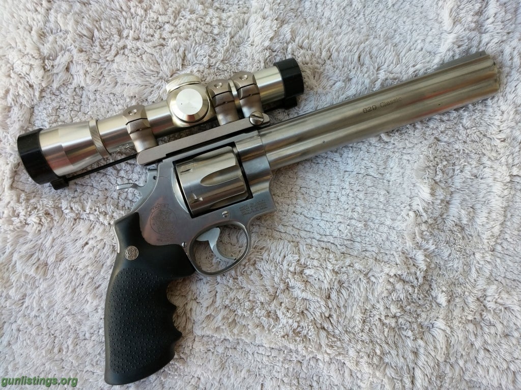 Pistols SMITH AND WESSON .44 629-3 CLASSIC W/NIKON 2X-20 SCOPE