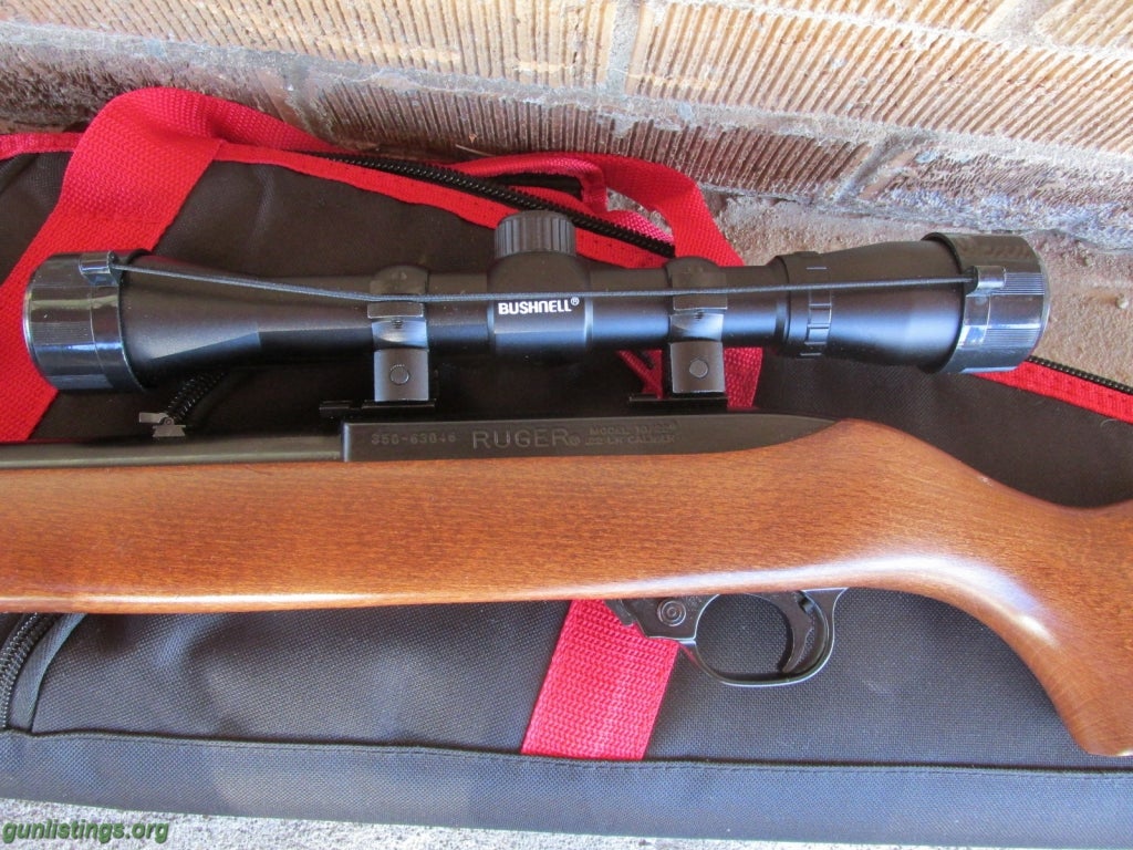 Rifles Ruger 10/22, 10&25rd Mags, Scope & Soft Case Excel Cond