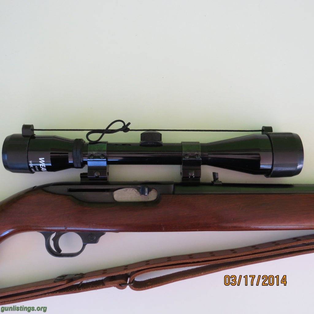 Rifles Ruger 44 Magnum Carbine Rifle With Weaver Scope