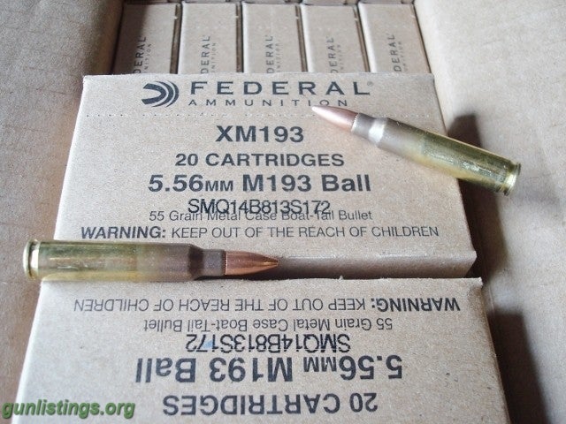 Ammo FEDERAL  223 / 556 Ammo -* Case *
