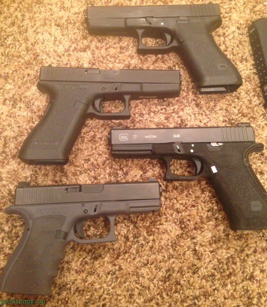 Pistols 3 9mm Glocks