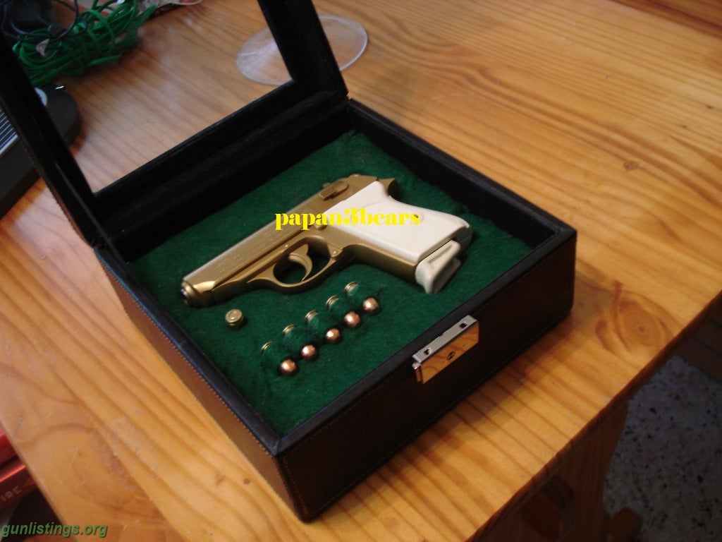 Pistols MAN WITH THE GOLDEN GUN PPK .380 007 Gold Titanium