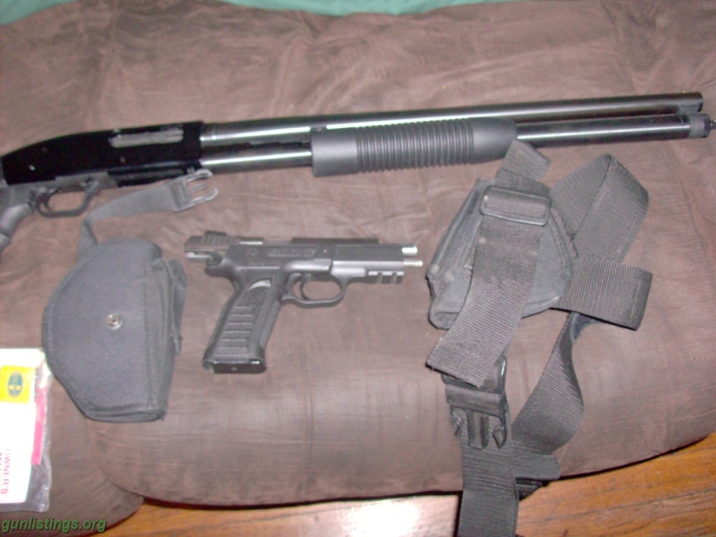 Pistols Mossberg Maverick 12 Gauge And Eaa Witness 9mm Plus
