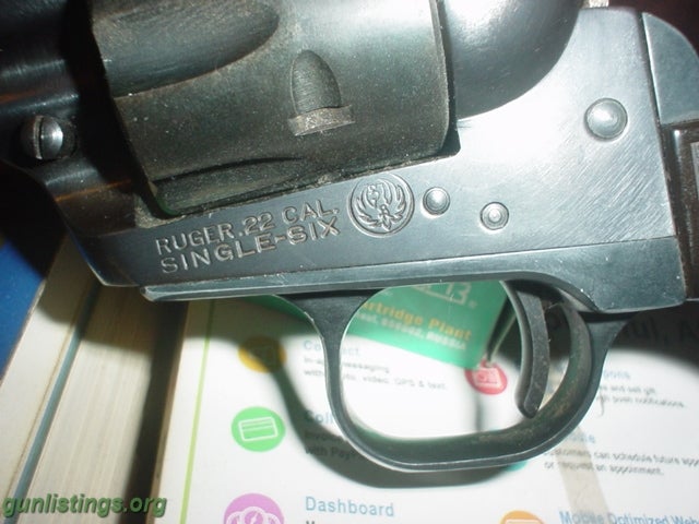 Pistols Ruger Old Model Single Six 22 Cal