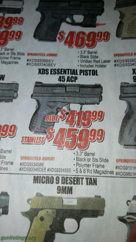 Pistols Springfield XDS 45