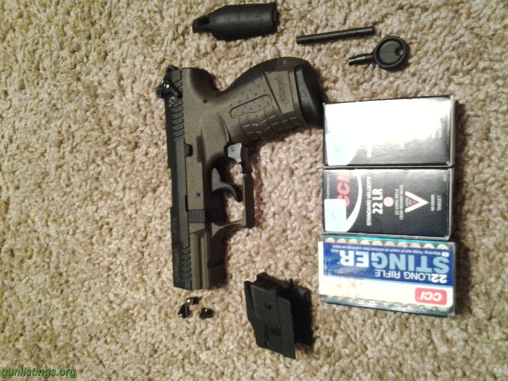 Pistols Walther P22 W/laser OD Green