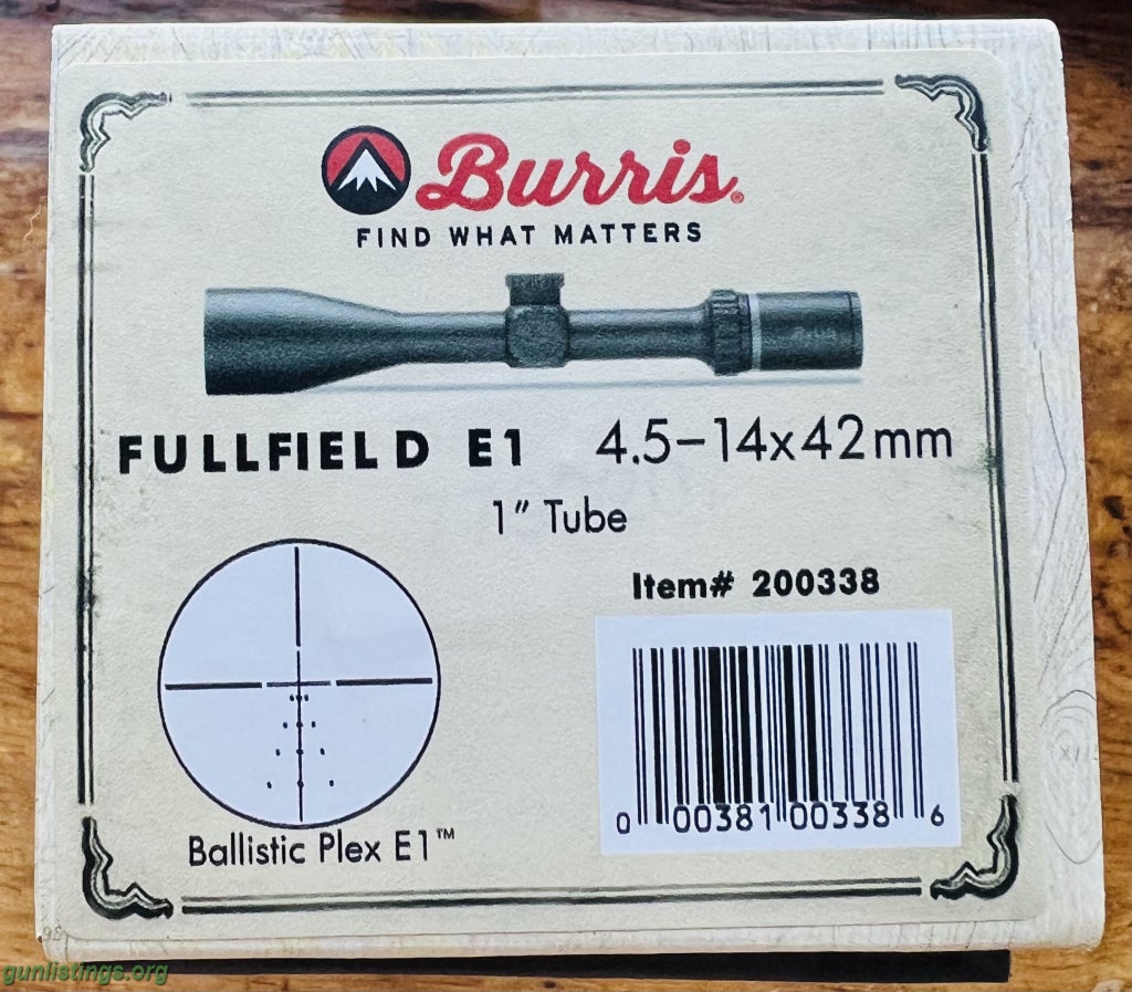 Rifles Burris Fullfeild E1