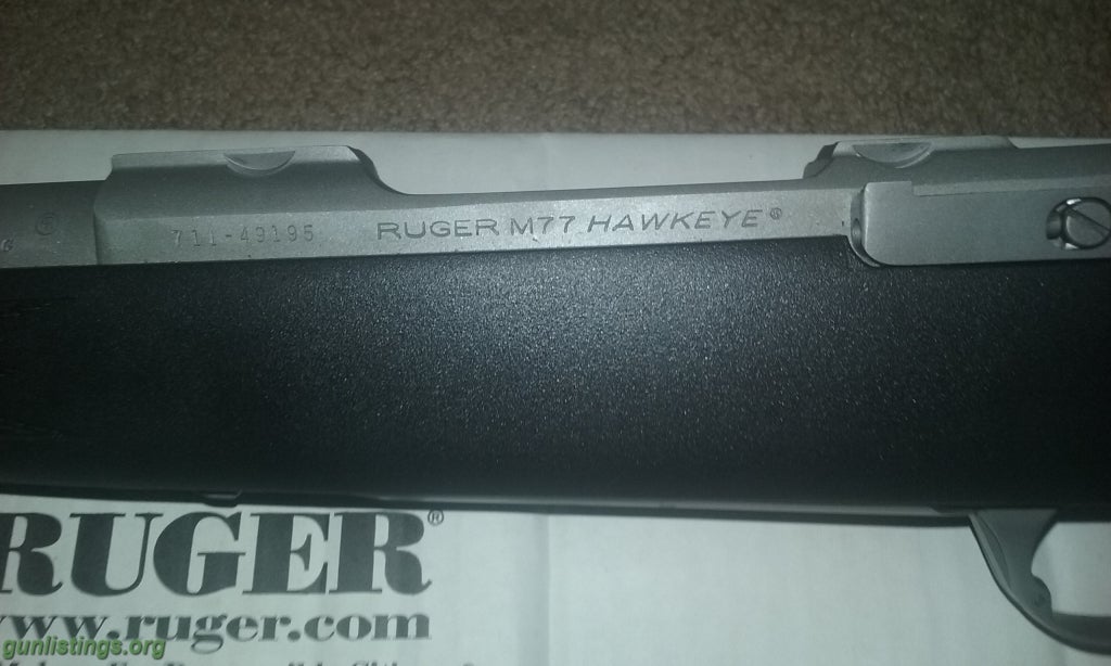 Rifles Ruger M77 Hawkeye Stainless .300 Win Mag Rifle FS/FT