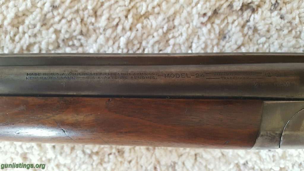 Shotguns Winchester Model 24 12 Gauge