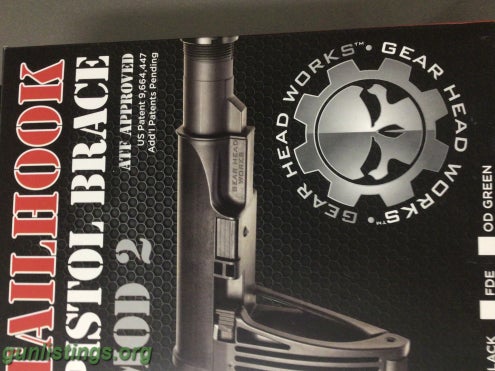 Accessories Pistol Brace, Gearhead Works Tailhook Mod 2