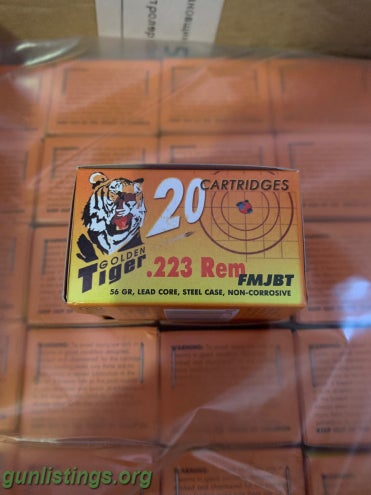Ammo .223/5.56 500 Rounds Golden Tiger