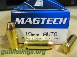 Ammo 10mm Magtech 180gr Fmj Boxes Of 50. New Unopened