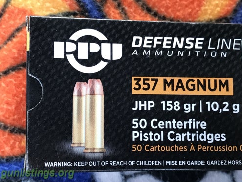 Ammo 200 Rds Of 357 Magnum JHP 158 Gr