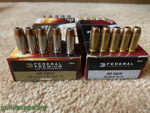 Ammo 40 Cal Fmj And Hp