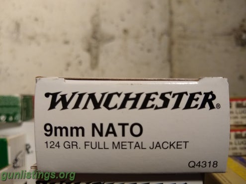 Ammo 9mm Ammo: Winchester 9mm NATO