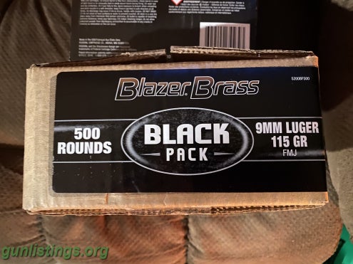 Ammo Blazer Brass Black Pack 500 Rounds