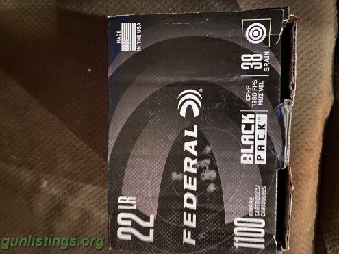 Ammo Federal .22 LR Black Pack 1100 Rounds