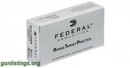 Ammo Federal 9mm Luger 115 Grain FMJ