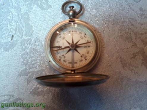 Collectibles ANTIQUE WALTHAM MILITARY COMPASS
