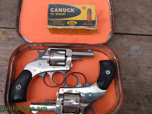 Pistols 32 Bulldog Matching Revolvers