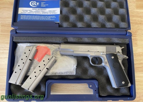 Pistols Colt 1911 Government Stainless 9mm
