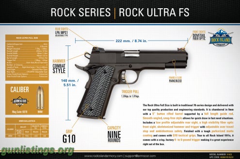 Pistols Rock Island Armory Ultra FS-9mm