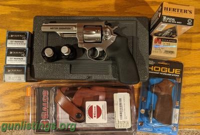 Pistols Ruger GP-100 Match Champion, Ammo, And Extras
